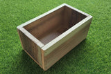 Wooden Rustic Planter Window Box no feet