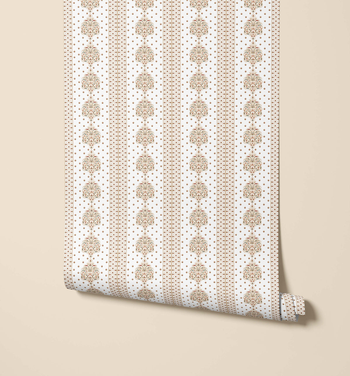 Yoro Damask Stripe Wallpaper