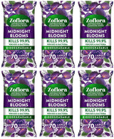 6 x Zoflora Antibacterial Wipes Midnight Bloom - 70 PACK