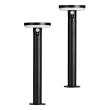 4lite Antheia Solar IP54 Die-Cast Aluminium LED Outdoor Bollard Light with Built in PIR Motion Sensor