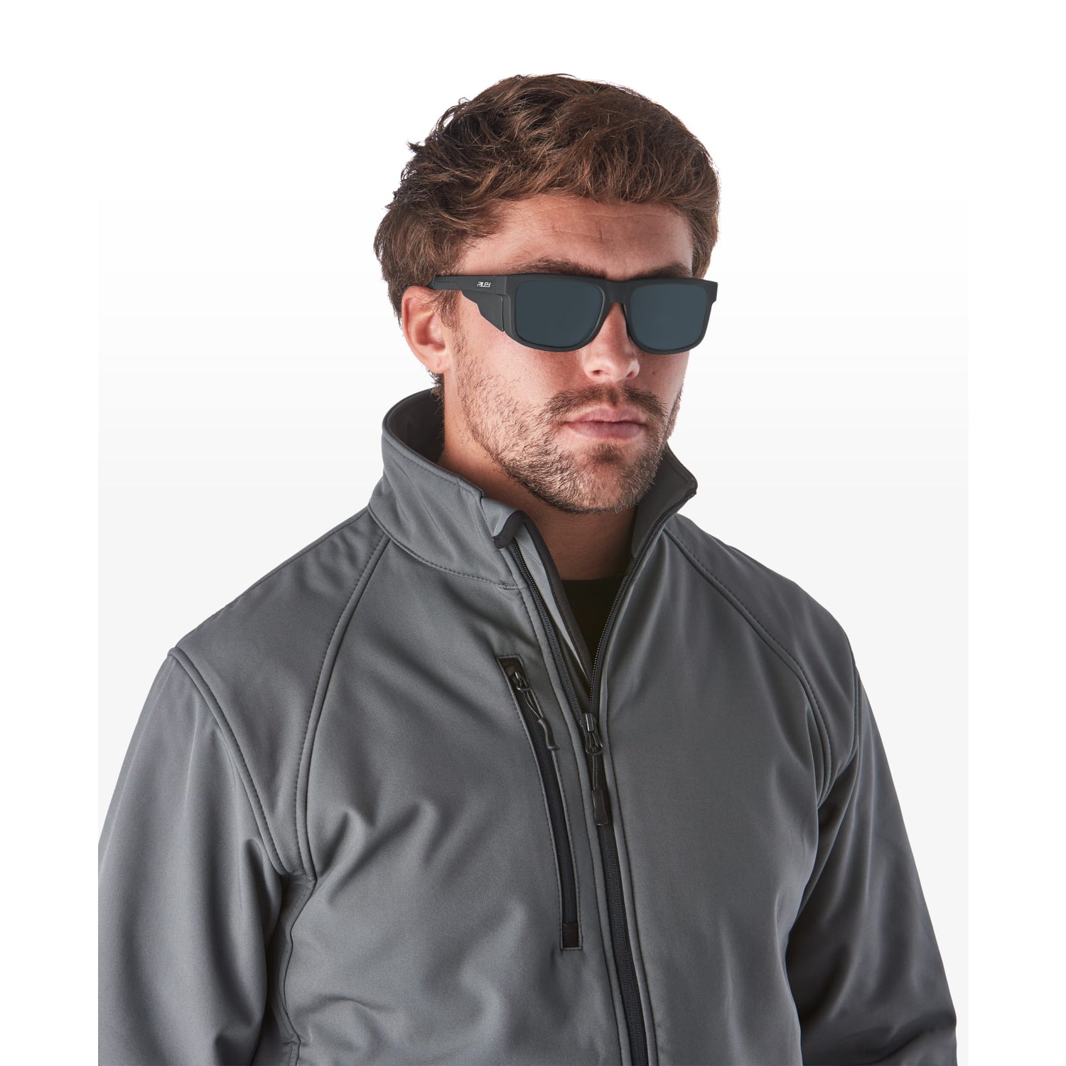 RILEY Navigator Anti-Scratch Safety Sunglasses with Grey Lens