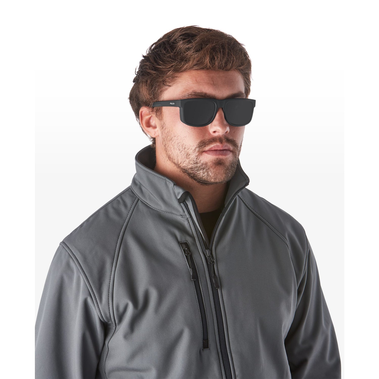 Riley Navigator Sunglasses – Grey Lens, Anti-Scratch, 4-Base Curve, UV Protection