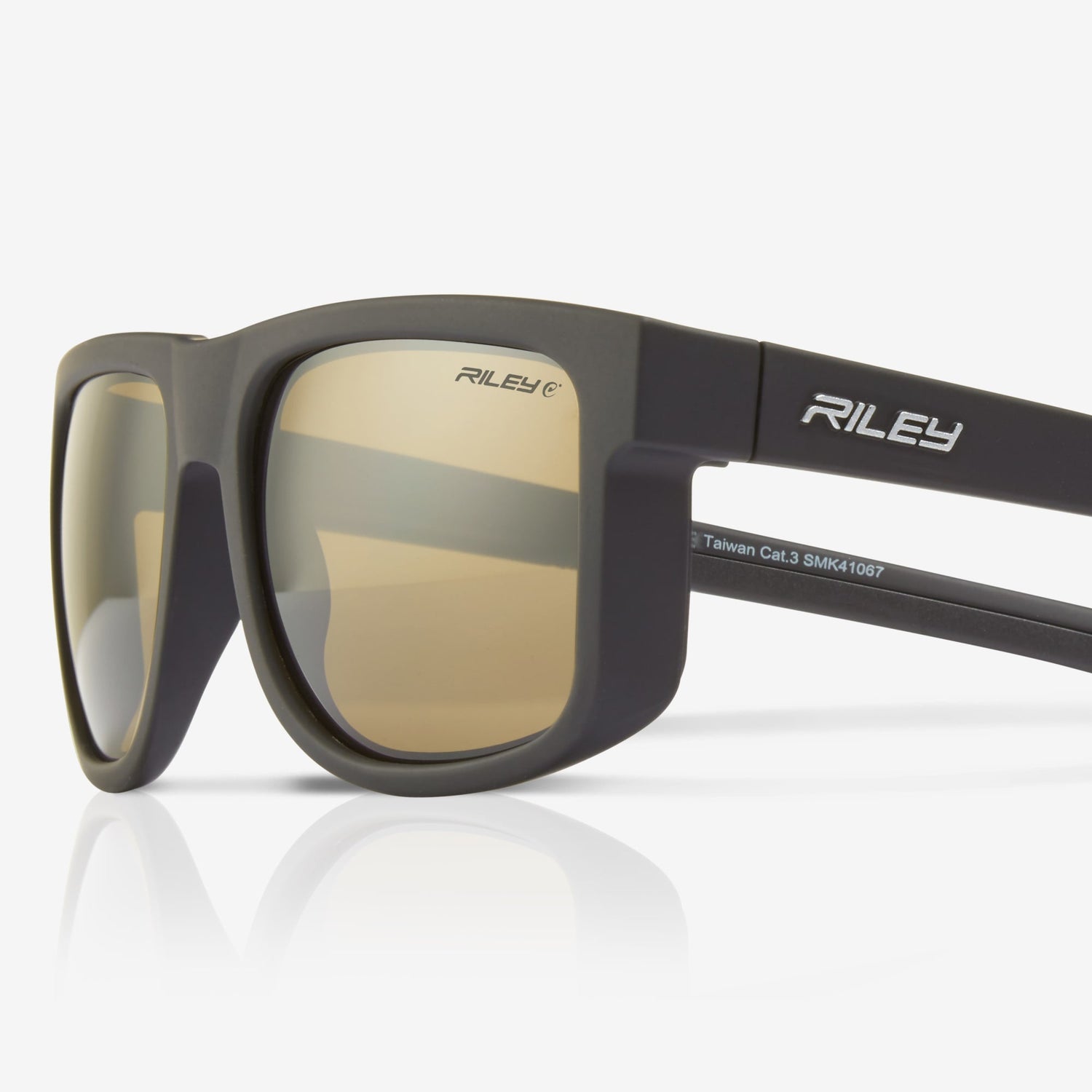 Riley Navigator Sunglasses – Antique Mirror Revo, Anti-Glare, 4-Base Curve