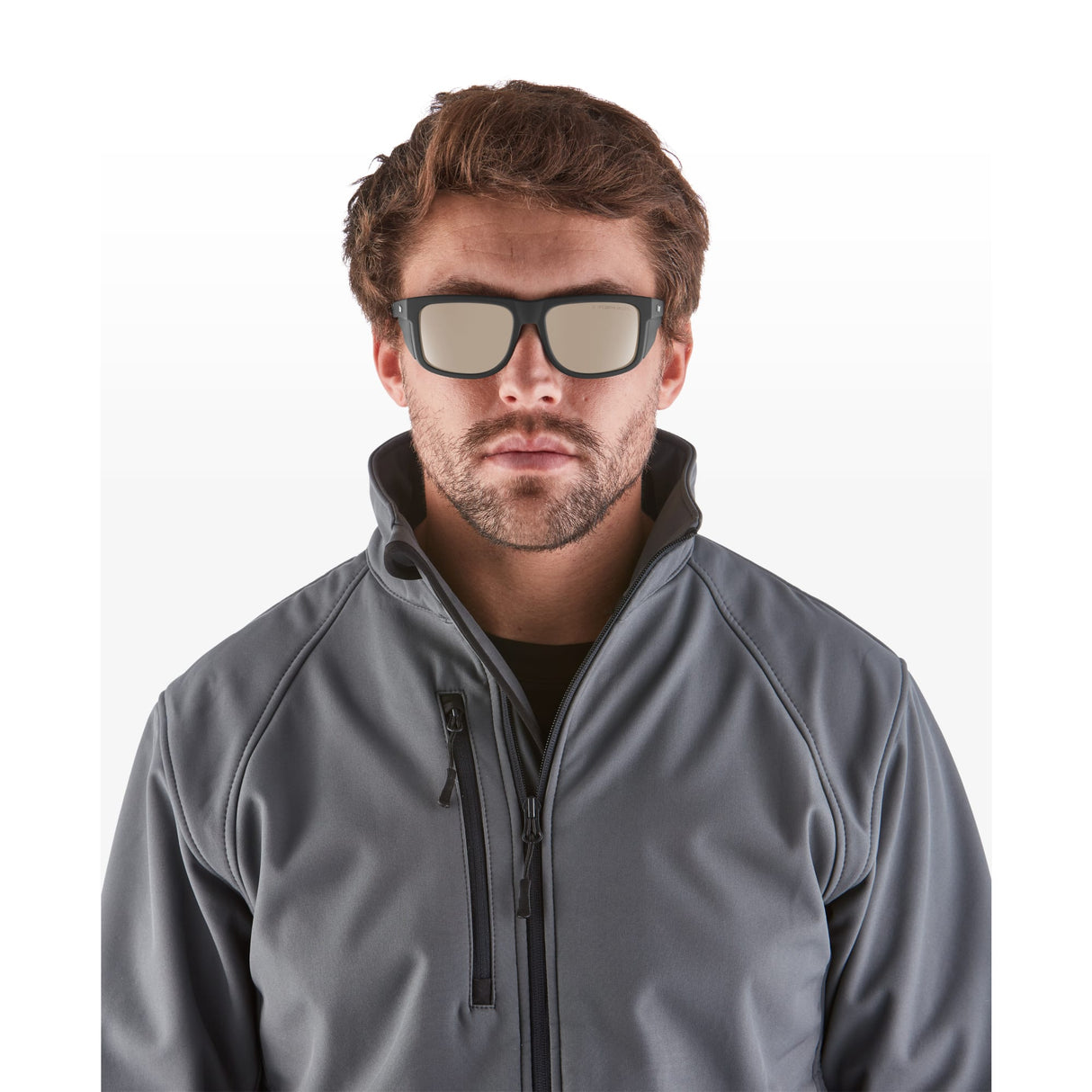 Riley Navigator – Antique Mirror Revo Safety Sunglasses, Anti-Scratch/Anti-Fog