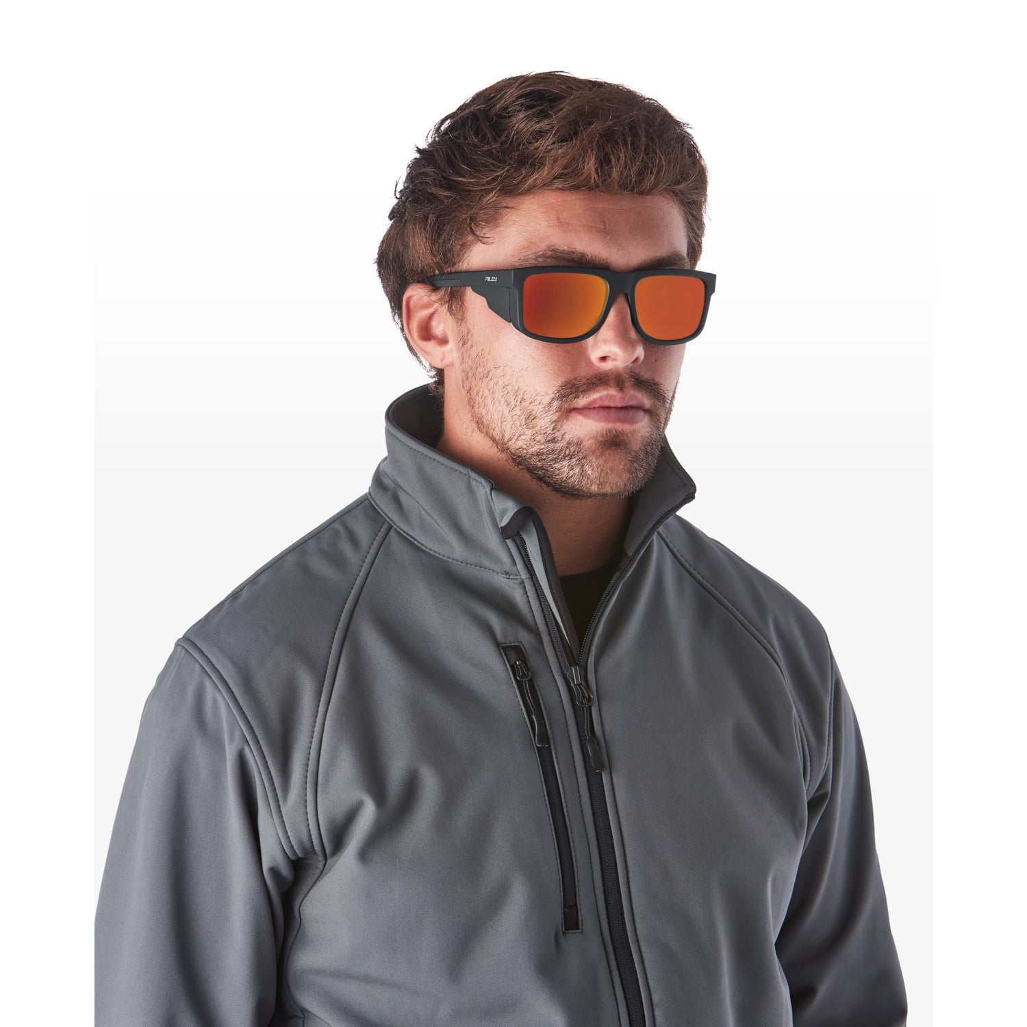 Riley Navigator – Red Mirror Revo Safety Sunglasses, Anti-Scratch/Anti-Fog