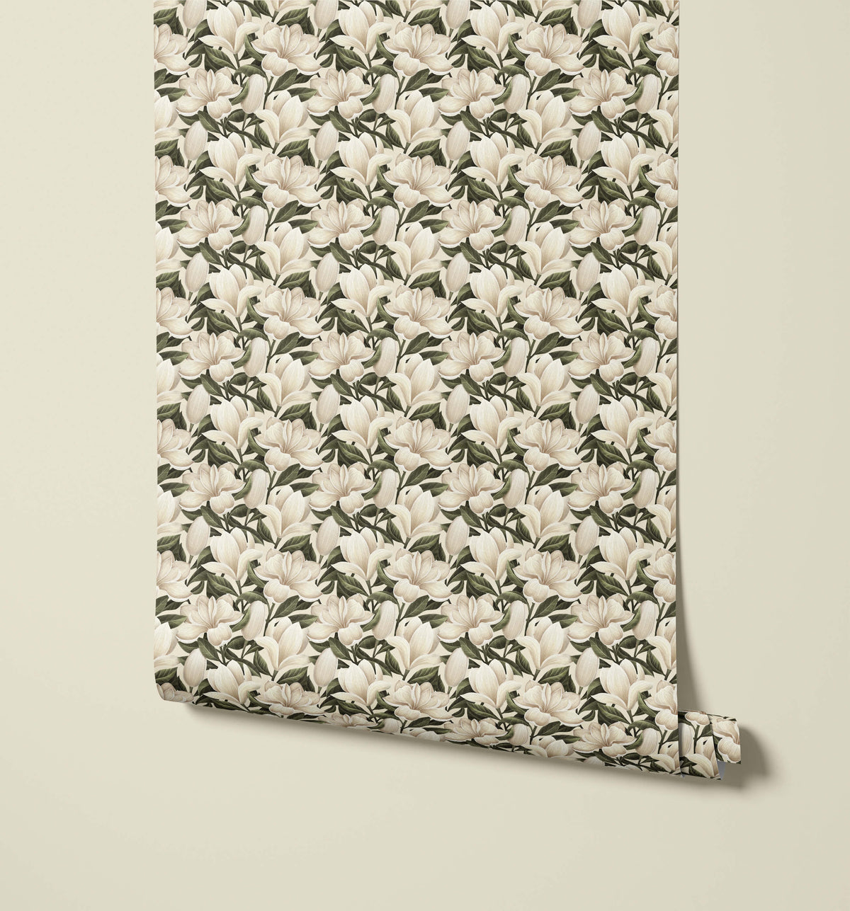 April Magnolia Floral Wallpaper