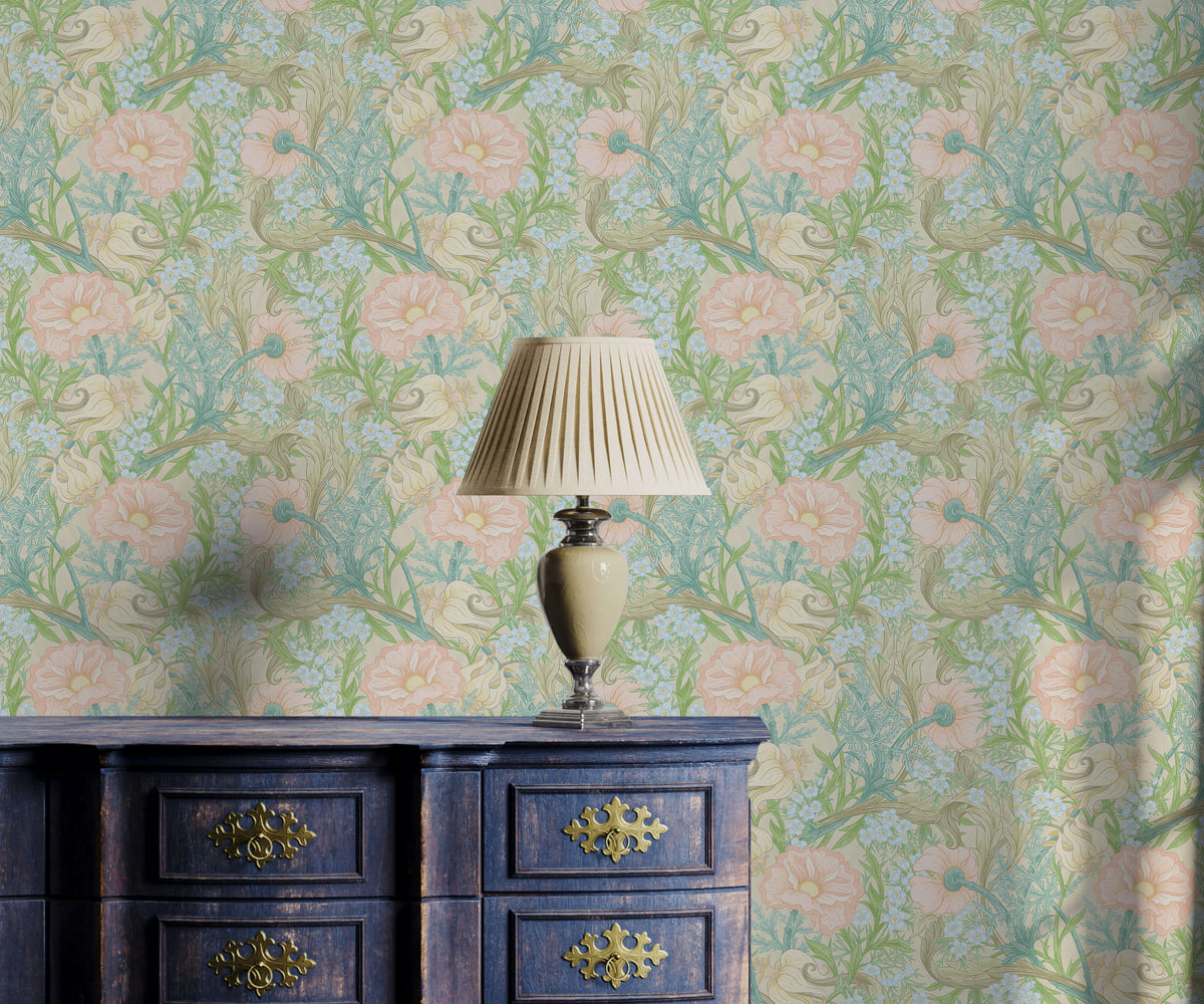 Benedict Vintage Botanical Floral Wallpaper