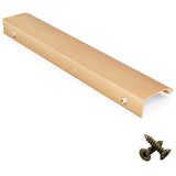 Brushed Brass Aluminium Cabinet Handle – Modern Cupboard, Drawer & Door Pull (Pack of 10)