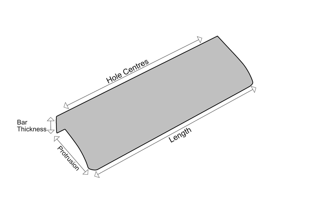 Brushed Inox Aluminium Cabinet Handle – Modern Cupboard, Drawer & Door Pull (Pack of 10)