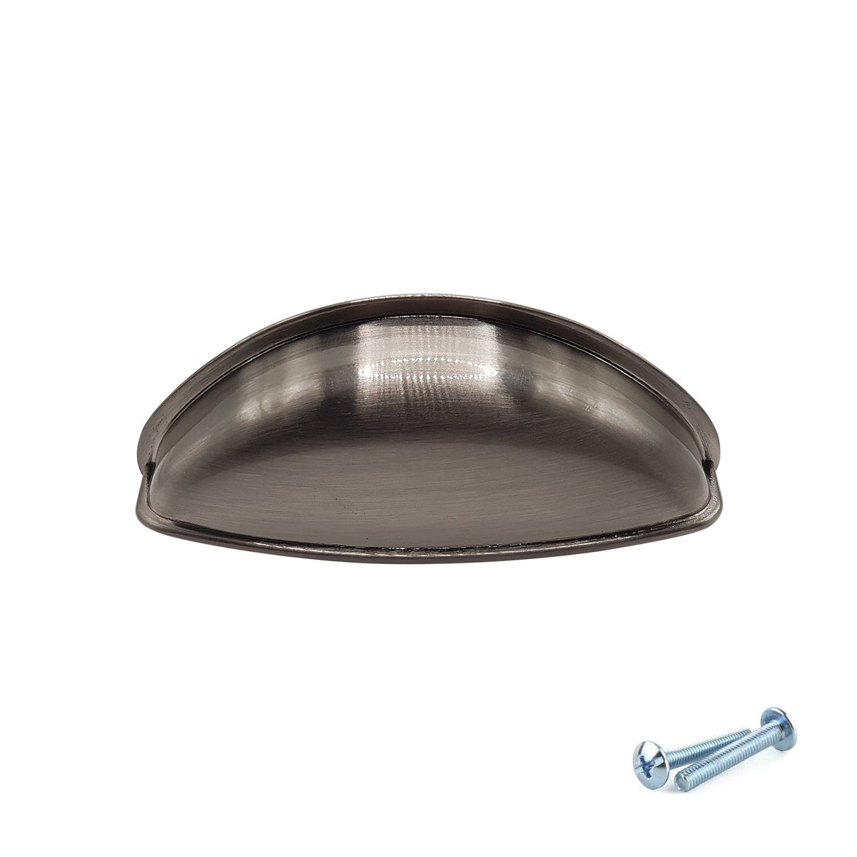 Brushed Nickel Cup Handle – 79mm Cabinet Drawer Pull (64mm Centres) | M4TEC VG3 Series