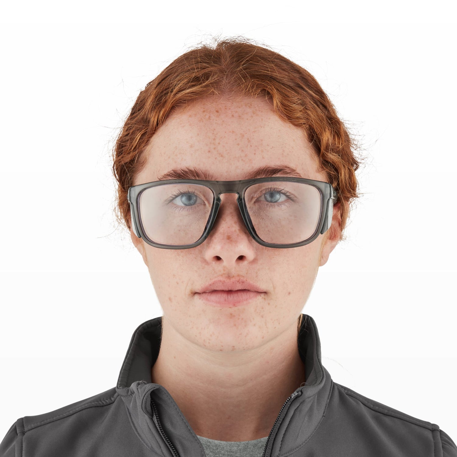 Riley Navigator X Safety Glasses – Clear Lens, Smoked Frame, Anti-Fog/Anti-Scratch