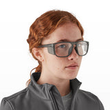 Riley Navigator X Safety Glasses – Clear Lens, Smoked Frame, Anti-Fog/Anti-Scratch