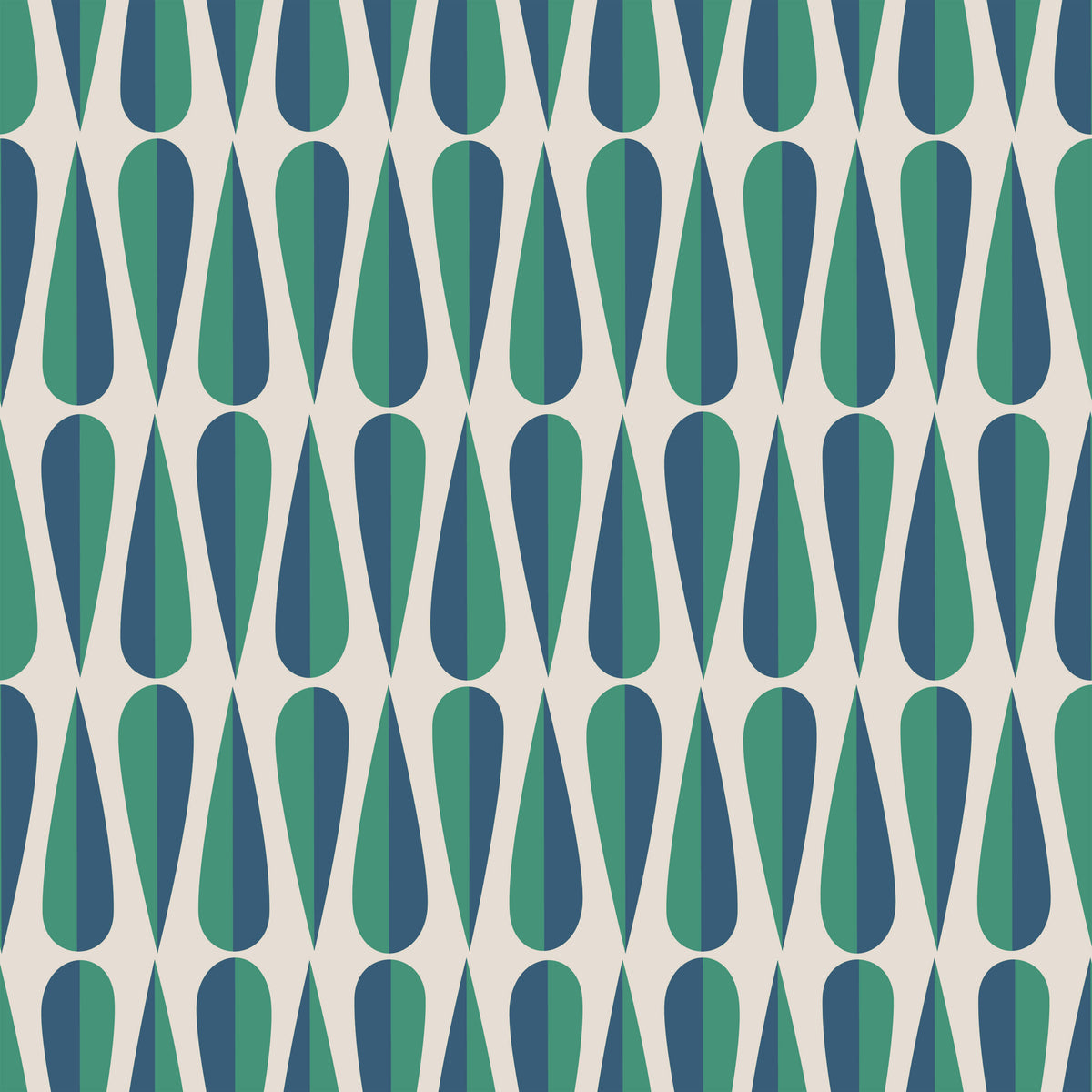 Cafee Retro Teardrop Wallpaper