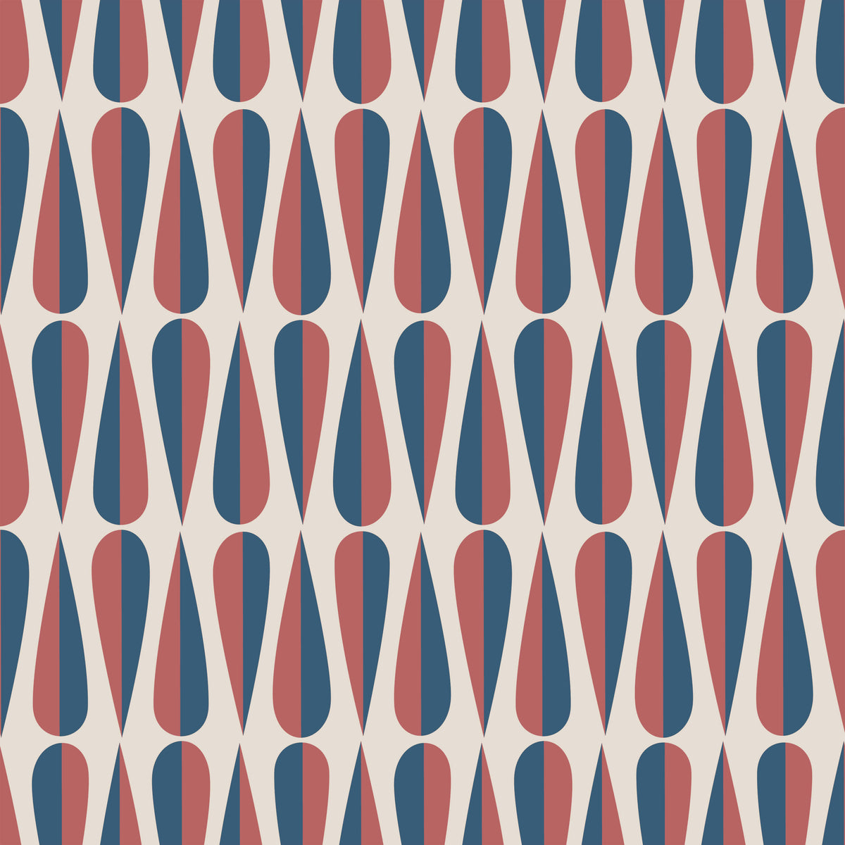 Cafee Retro Teardrop Wallpaper