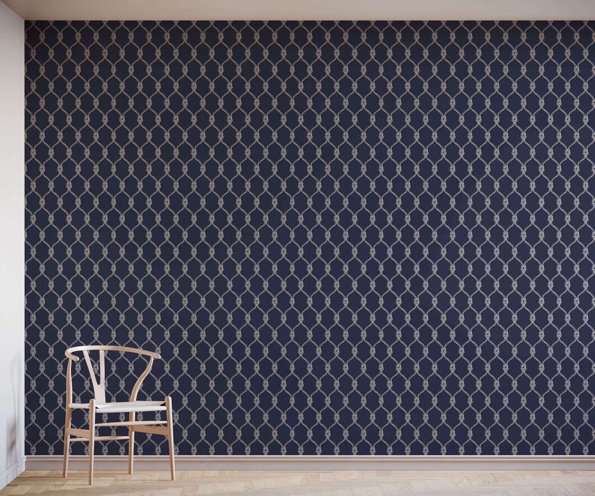 Captain Classic Nautical Rope Wallpaper