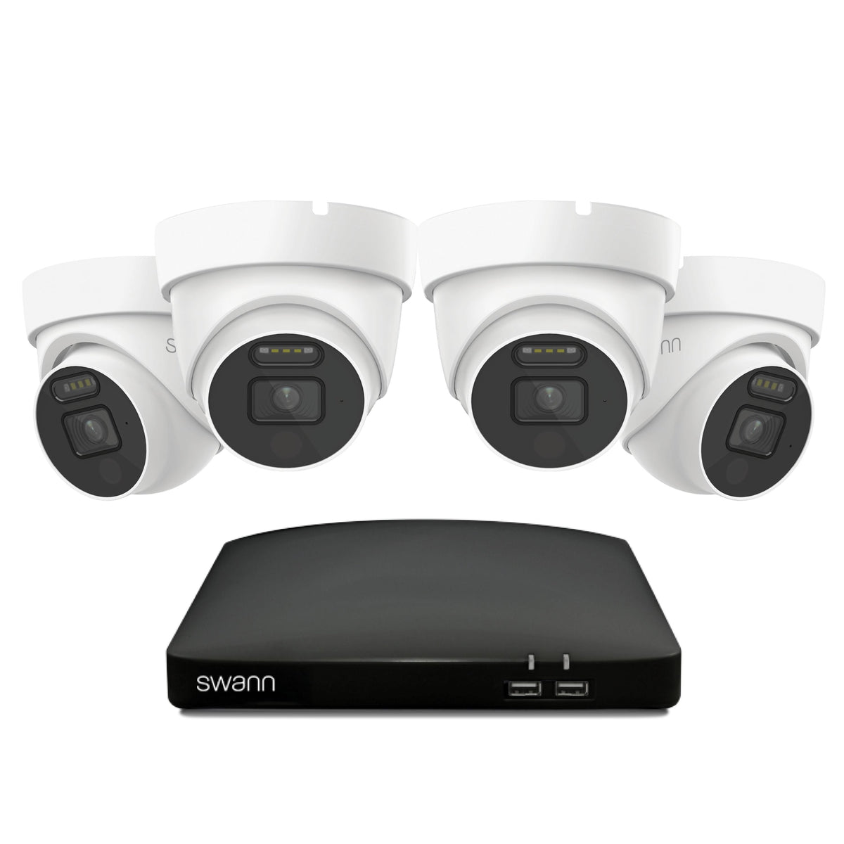 Swann 4K 1TB 8-Channel Wired DVR CCTV Kit with 4 Dome Cameras