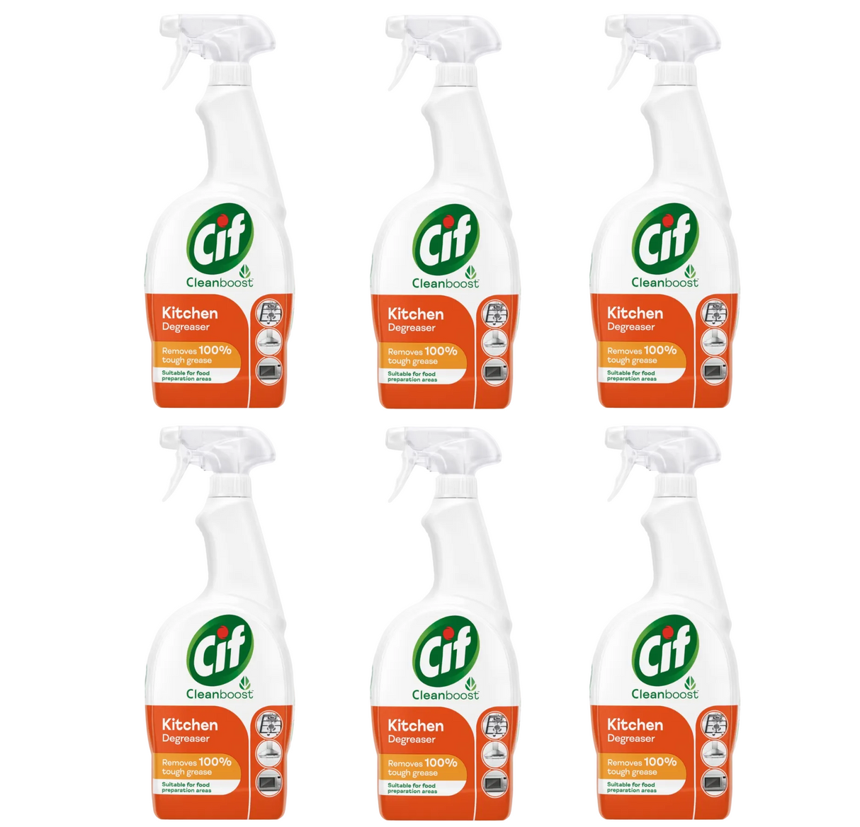 6 X Cif Kitchen Degreaser 700ML