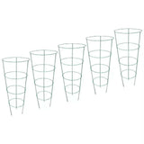 5 Piece Conical Plant Support Trellis Cages for Climbing Plants & Garden Flowers