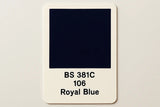 British Standard 381C 106	Royal blue 400ml Aerosol Available in any Finish