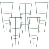 5 Piece Conical Plant Support Trellis Cages for Climbing Plants & Garden Flowers