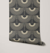 Crane Oriental Geometric Wallpaper
