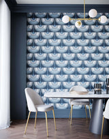 Crane Oriental Geometric Wallpaper