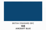 British Standard  381C 108 Aircraft blue 400ml Aerosol Available in any Finish