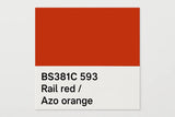 381C 593 Rail red / Azo orange 400ml Aerosol Available in any Finish