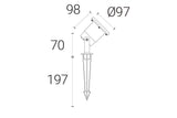 4lite GU10 Outdoor Garden Spike Light