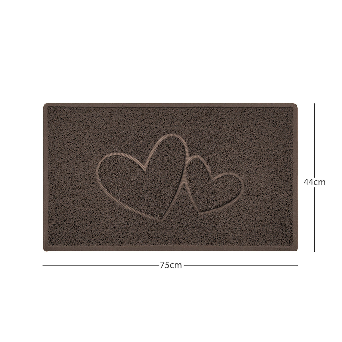 Embossed Spaghetti Outdoor Doormat - Brown