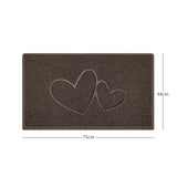 Embossed Spaghetti Outdoor Doormat - Brown