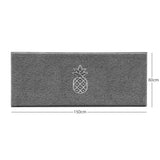 Embossed Pineapple Grey Spaghetti Door Mat