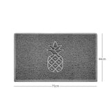 Embossed Pineapple Grey Spaghetti Door Mat