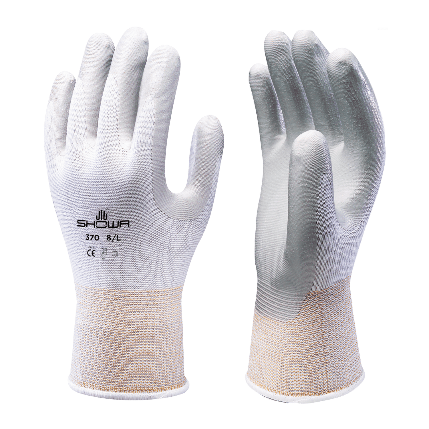 SHOWA 370 White Multi Purpose Lightweight Assembly Grip Safety Gloves (PACK of 10 PAIRS)