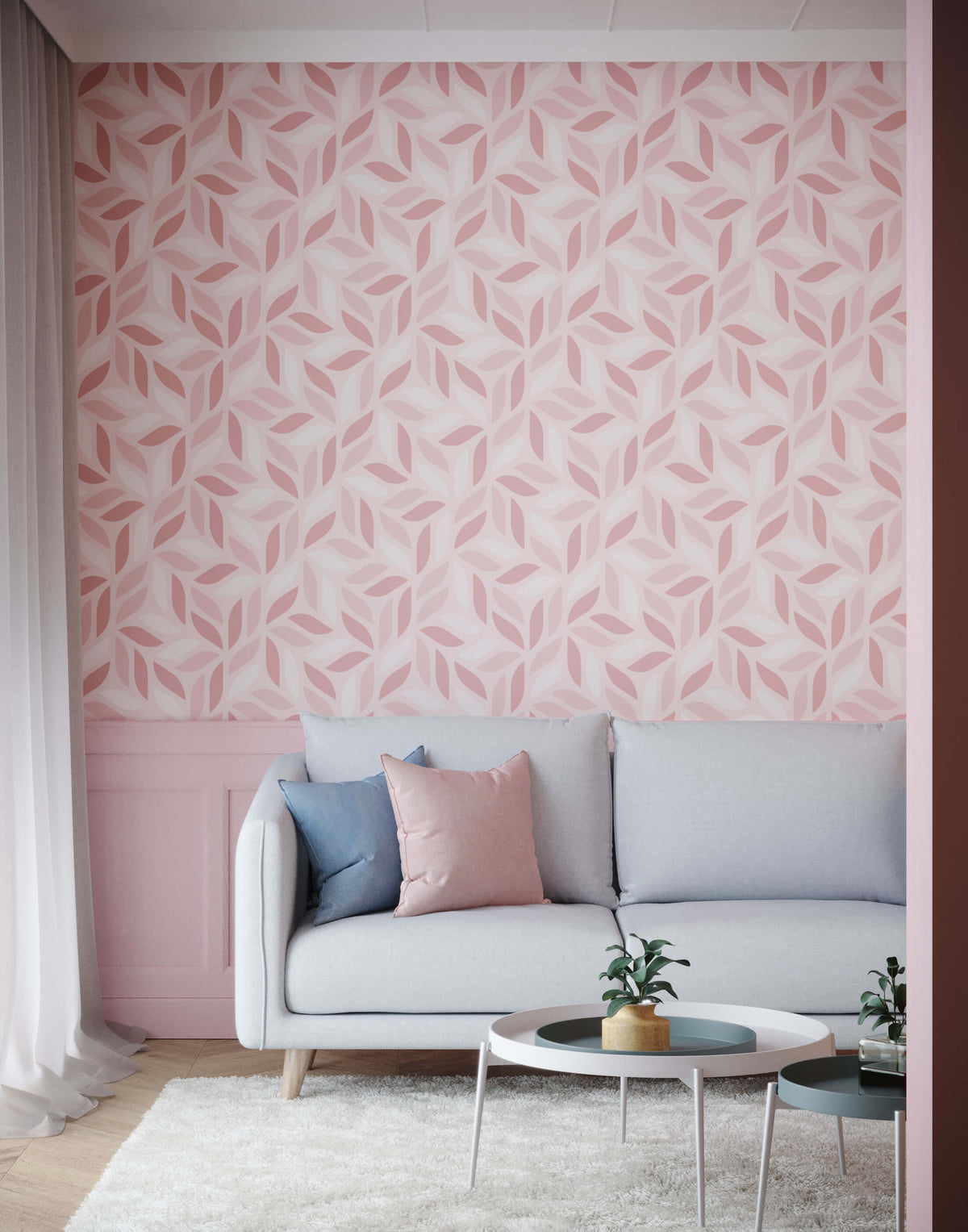 Fall Leaf Geometric Wallpaper