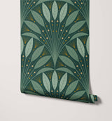 Frond Art Deco Wallpaper