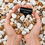 Gold & White Blend Gravel Chippings Bulk Bag