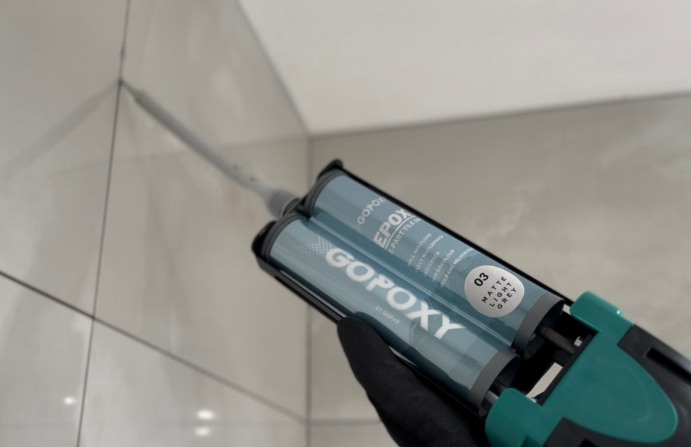 GoPoxy Epoxy Grout – “No-Mess” Peel-Off, Twin-Cartridge