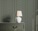 Hallen Damask Floral Stripe Wallpaper