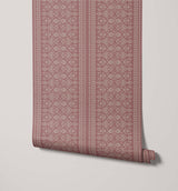 Hallen Damask Floral Stripe Wallpaper