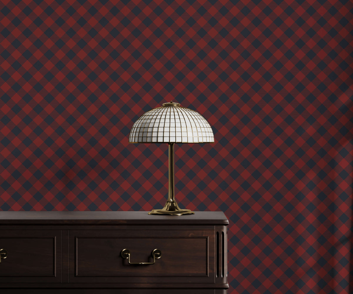 Jack Diamond Check Pattern Wallpaper