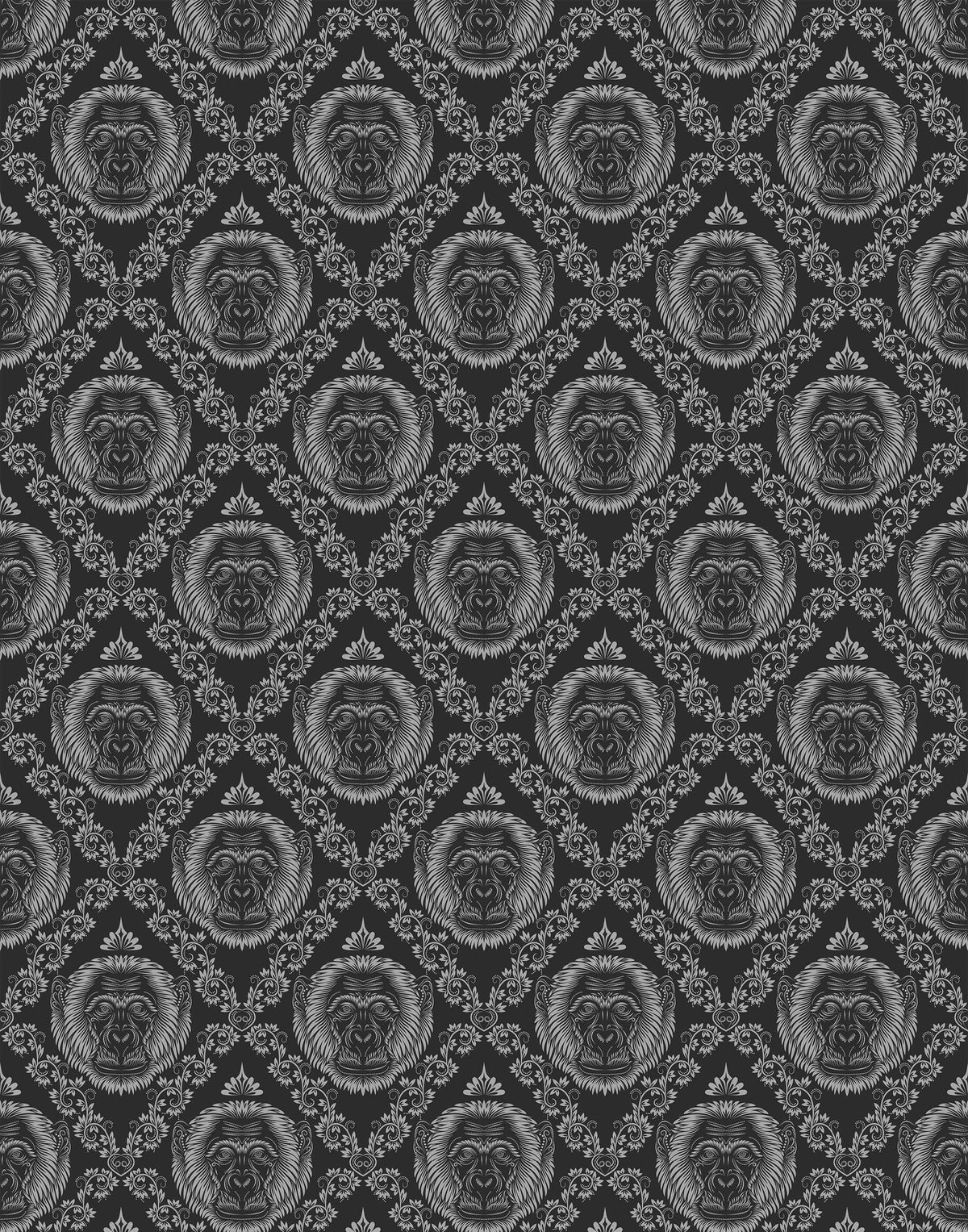 Kang Opulent Aesthetics Baroque-style Monkey Wallpaper
