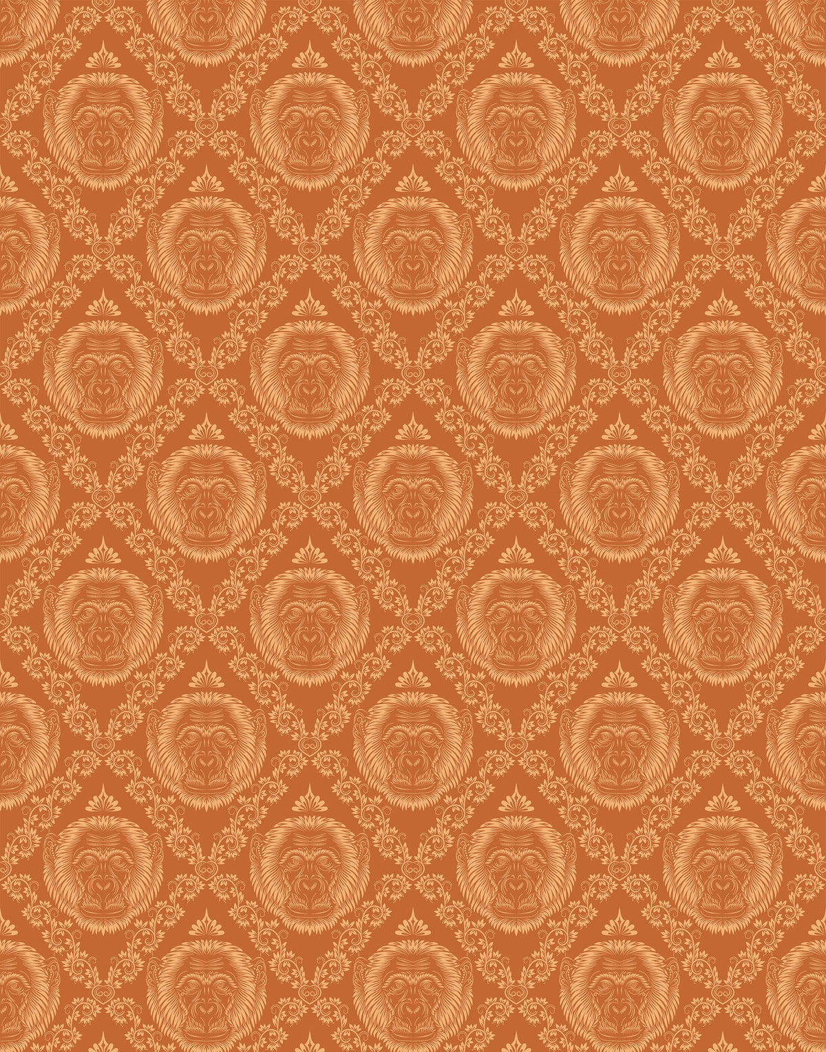 Kang Opulent Aesthetics Baroque-style Monkey Wallpaper