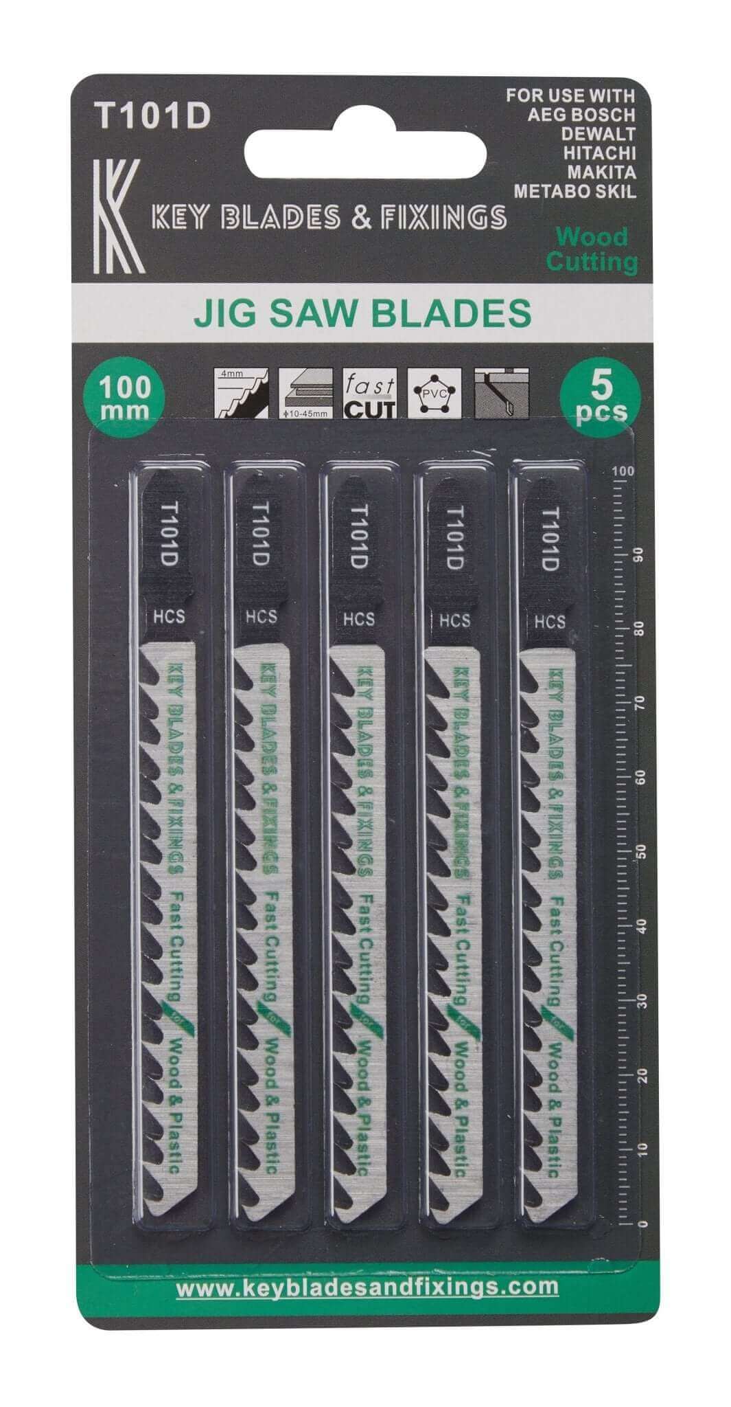 Key Blades T101D Jigsaw Blades 5 Pack - 1166