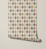 Lorenzo Harlequin Pattern Wallpaper