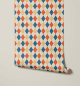 Lorenzo Harlequin Pattern Wallpaper