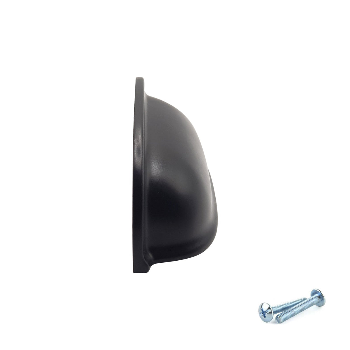 M4TEC Matte Black Cup Handle 64mm Modern Zinc Drawer & Kitchen Cabinet Pull (VG5 Series)