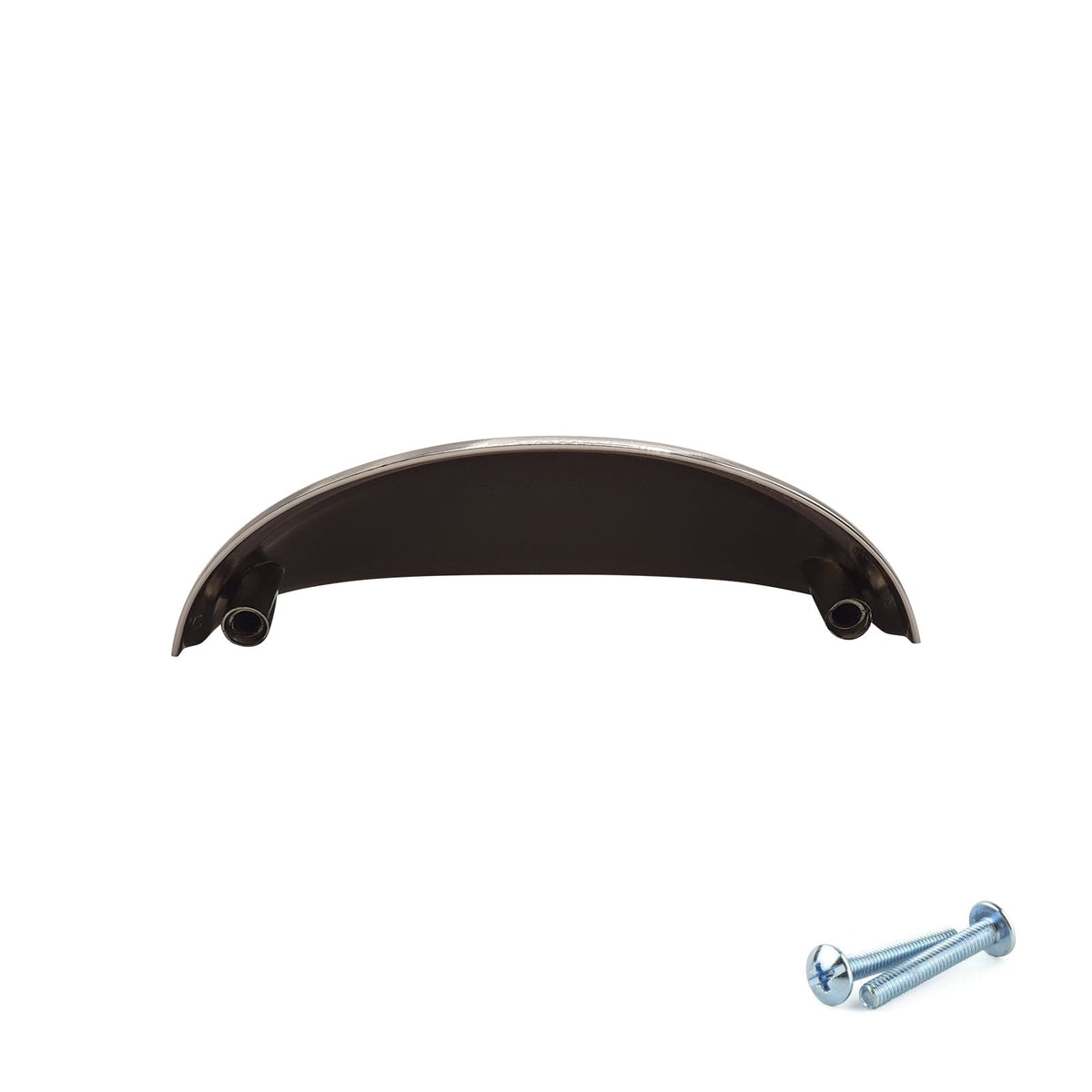 M4TEC 77mm Brushed Nickel Cup Handle - Modern Zinc Kitchen Cabinet & Drawer Pull (VG6 Series)