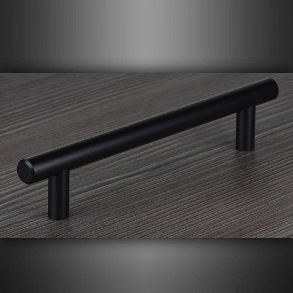 M4TEC Ballater D5 Black T-Bar Handle – Modern Cabinet, Cupboard & Door Handle