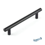 M4TEC Ballater D5 Black T-Bar Handle – Modern Cabinet, Cupboard & Door Handle